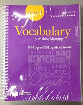 Unknown Binding VOCABULARY for Making Meaning Second Edition Teacher's Manual Volume 1 Book