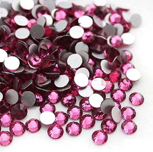 Jollin - Rhinestone da incollare con Base piatta, in vetro con taglio a Diamante, Cristallo AB., SS20 1440pcs