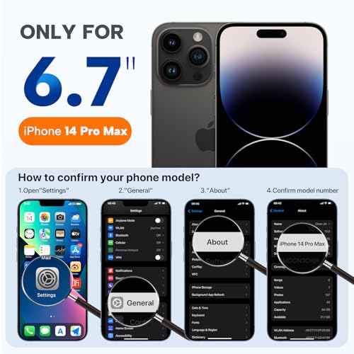 Image of Miracase Magnetic for iPhone 14 Pro Max Case, [Soft Anti-Scratch Microfiber Lining], Compatible with MagSafe, Silicone Shockproof Protection Phone Case for iPhone 14 Pro Max,Glass Blue