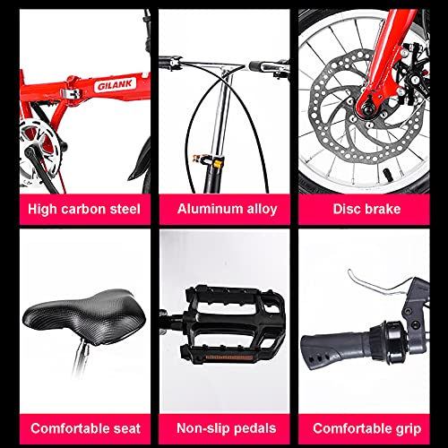 Mini Faltrad Rennrad Erwachsene Männlich Studentin Fahrrad City Bike Leichtes Fahrrad Herren (Größe: 14 Zoll / 16 Zoll / 20 Zoll) – Bild 4