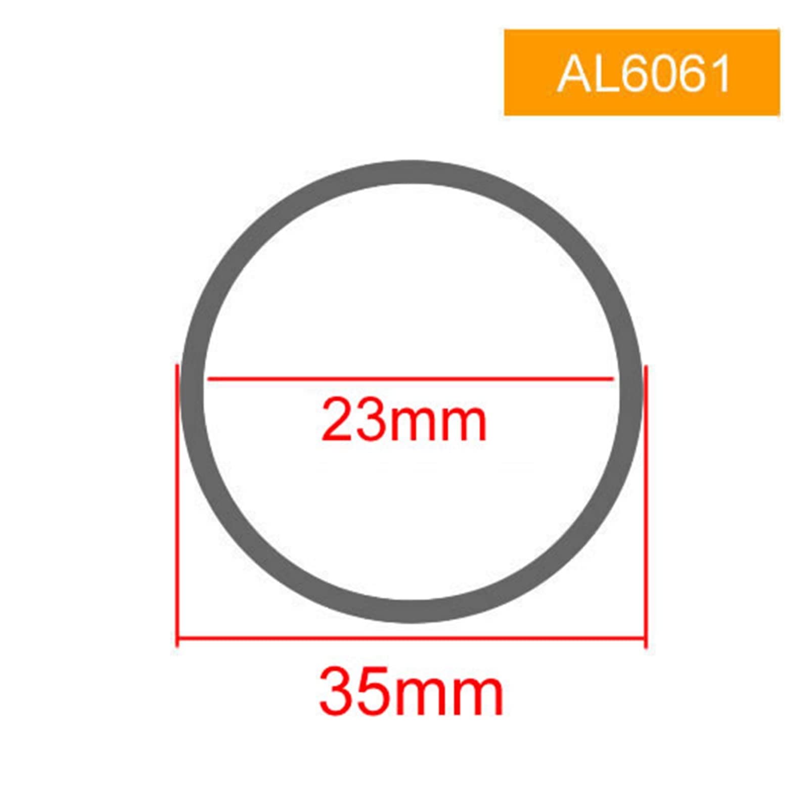 Tube En Aluminium 6061 T6 - Diamètre Extérieur 35 Mm, Intérieur 30 Mm - Longueur 500 Mm - Léger Et Robuste - Pour Plomberie, Bricolage, échafaudage