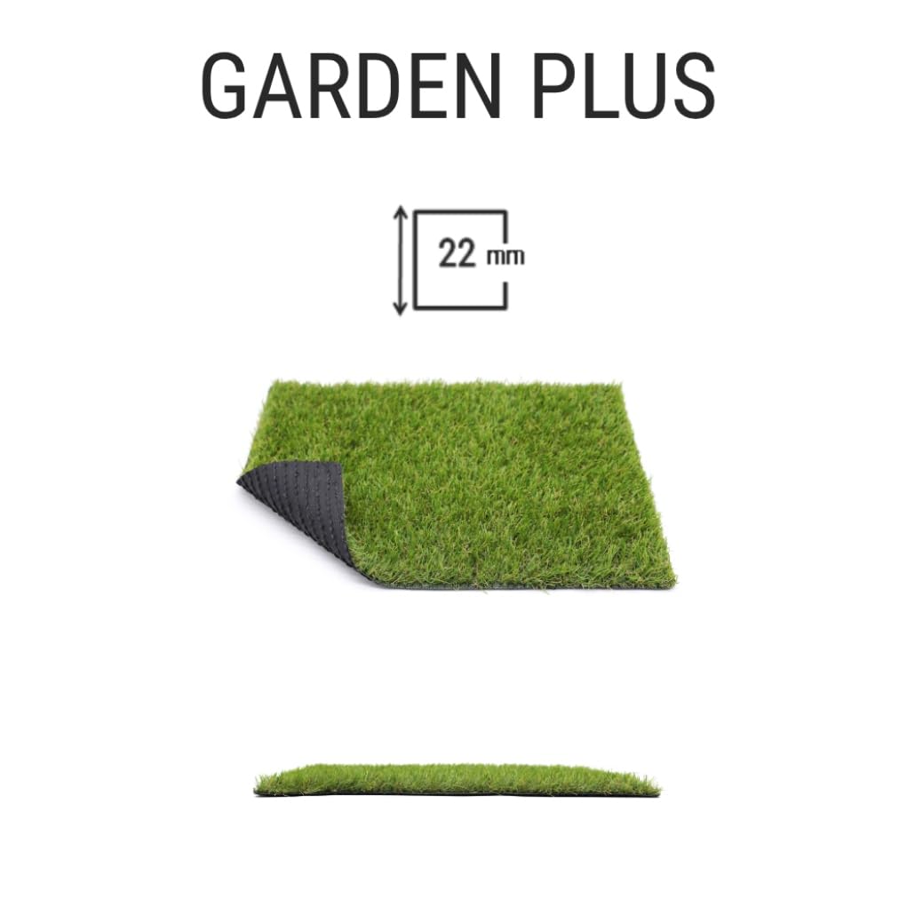 BONERVA | Césped Artificial GARDEN PLUS | Alturas: 22mm y 30 mm | Varias Medidas | Ideal para jardín, terraza, patio y balcón | Uso Decorativo y funcional (2x10 Metros, 22, Milímetros)