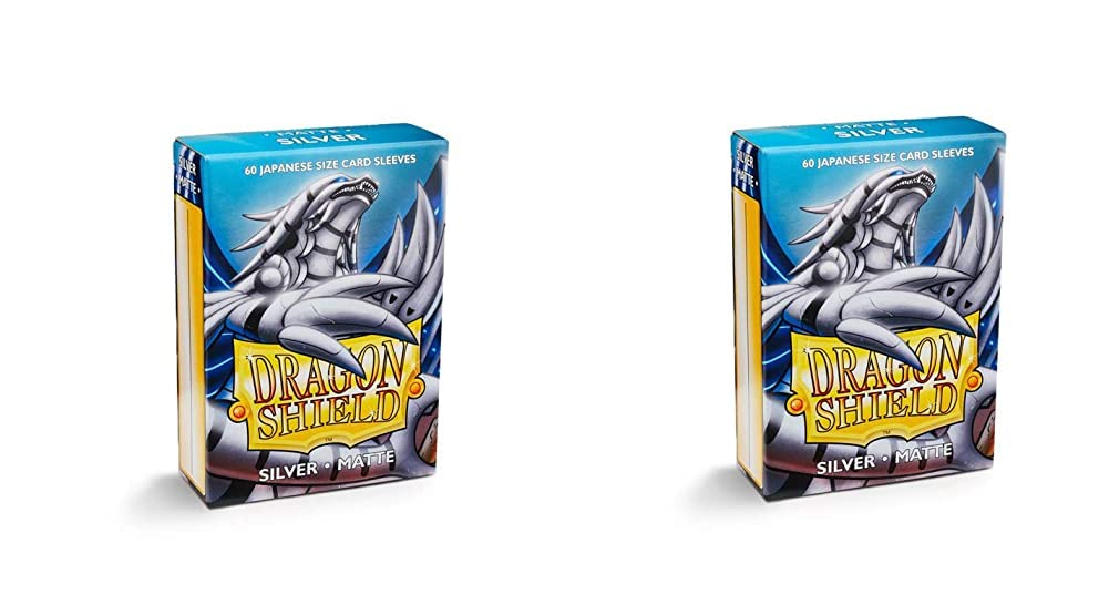 2 Packs Dragon Shield Matte Mini Japanese Silver 60 ct Card Sleeves Value Bundle! …