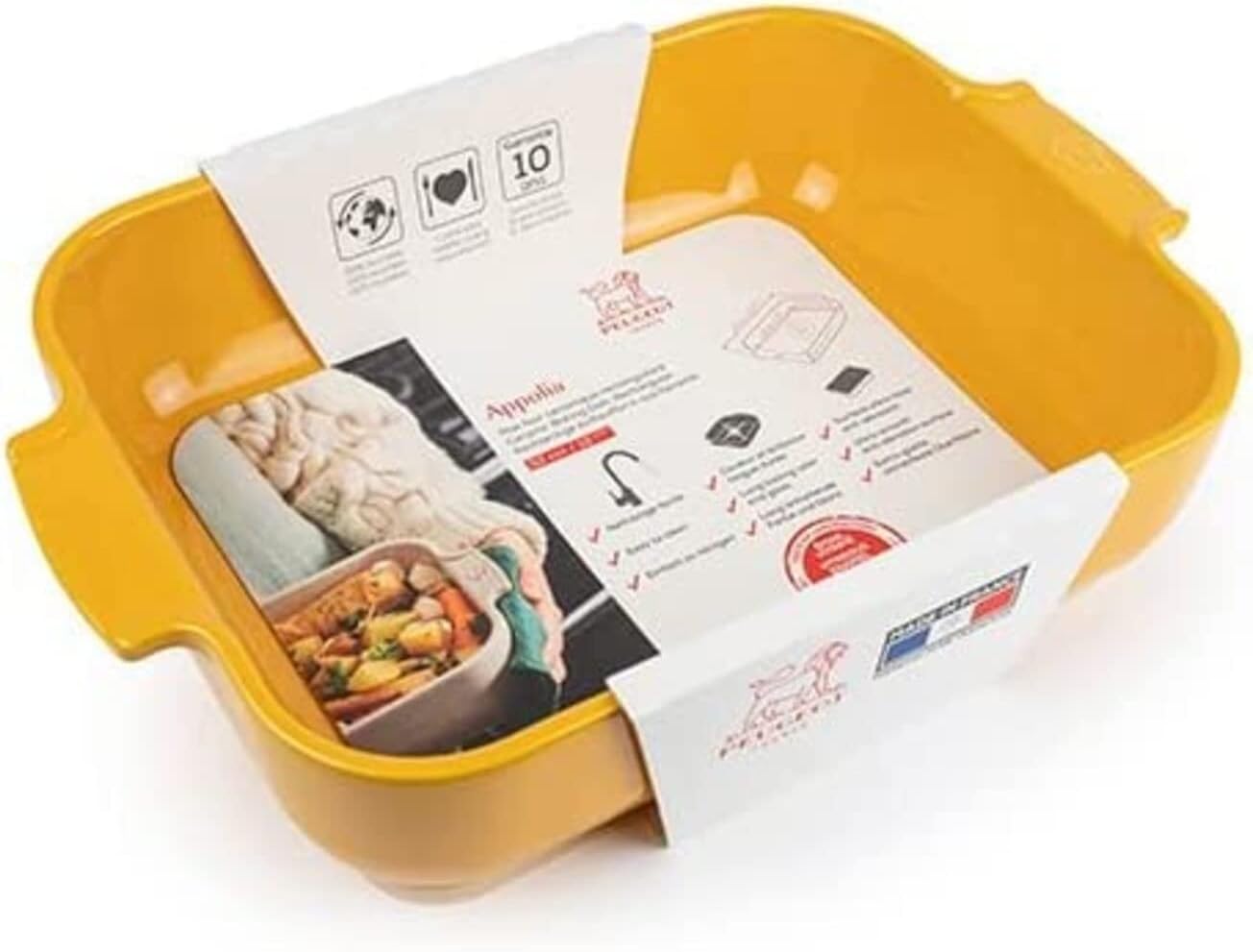 Ceramic Rectangular Baker Yellow Saffron, 40 cm – 15.75in