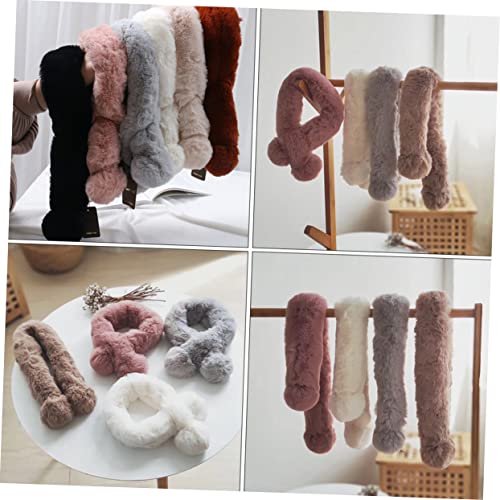 Homoyoyo 1pc Boys and Girls Scarf Plush Cross Tie Design for Easy Wear Thick and Warm Boy Girl Scarf for Autumn and Fashion2