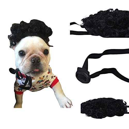 最安値 エスライフ ペット用品 かつら 面白い かわいい かっこいい コスチューム 猫 犬 ソフト 小型犬 中型犬 変身服 出掛け 散歩の価格比較