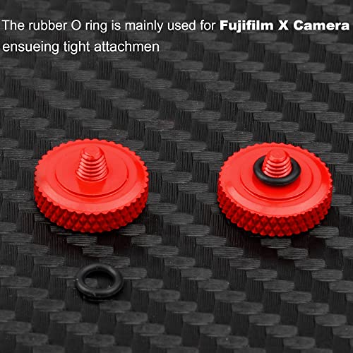 Yullmu Camera Shutter Button (2 Pack/Red&Black) 12Mm Pure Copper Soft Shutter Release Button For Fuji Fujifilm Xt30 X100V X100F X100T X100S X100 X-T4 X-T3 Xt2 Xt1 X30 X20 X10 X-T20 #TOP3