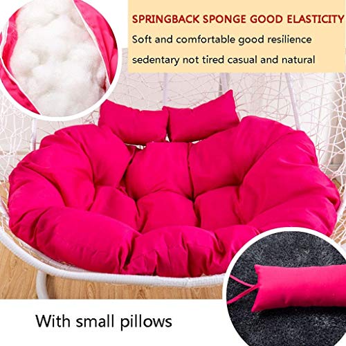 Cushions XIONGLONG- Basket Chair, Large Seat Hanging Egg Hammock Swing Chair Pads Cradle Removable Seat (Color : Pink, Size : 117×145cm)