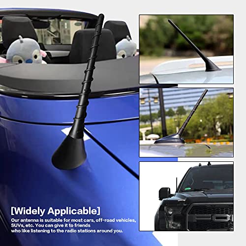 Vargtr Car Radio Antenna,Car Spiral Bending Antenna,Universal 7 Inch Antenna,Waterproof Rubber Spiral Coil Short Radio Antenna, Super Flexible Replacement Retrofit Antenna,For Trucks, Cars, Suvs #TOP4