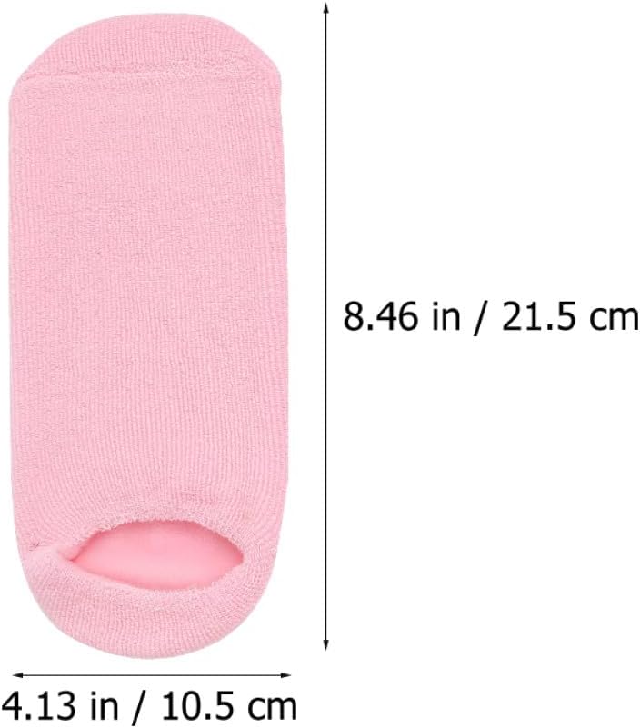 3 Pairs Moisturizing Foot Spa Socks with Anti-Slip Dots Cotton Yarn for Dry Foot Mask One Size Fits Suitable for Home and Beauty Salon Use