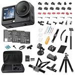 DJI Osmo Action 6 8K Waterproof Action Camera Bundle 111 Square Sensor 50GB Built in Storage Original Essential Combo 58 Piece Accessory Kit 2 Extra Batteries Extra 64GB Card