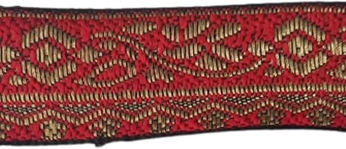 Miniatura 4 de KVR Brocado de poliéster jacquard de 6 yardas, 1.25 pulgadas, decoración de bordado de costura, cinta, encaje, vestido de fiesta, boda (745-1.25