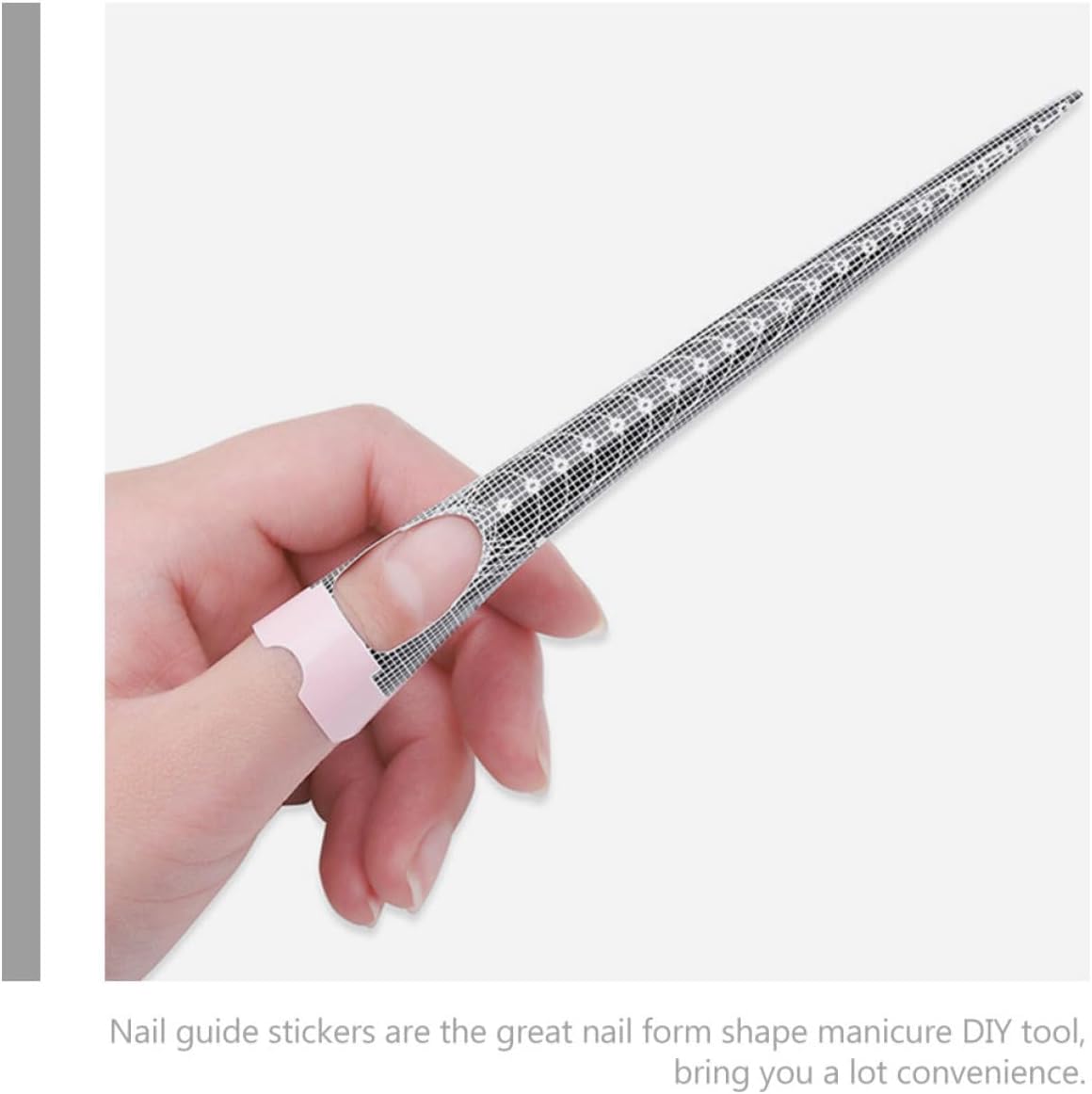 LIFKOME 100pcs Long Butterfly Nail Extension Forms Self-Adhesive Nail Art Guide Stickers for Professional Manicure DIY