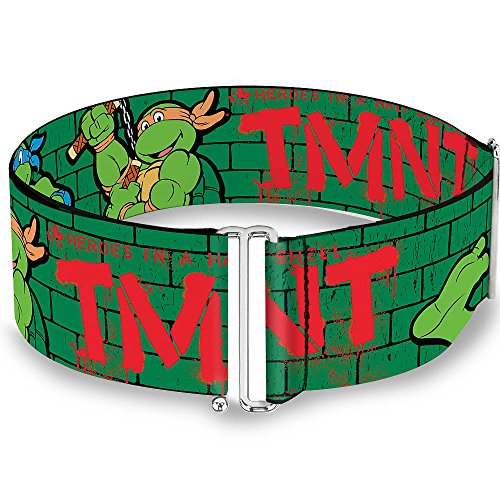 Cinturón de cincha TMNT ancho y regulable que soluciona los problemas de tallas rígidas en pantalones