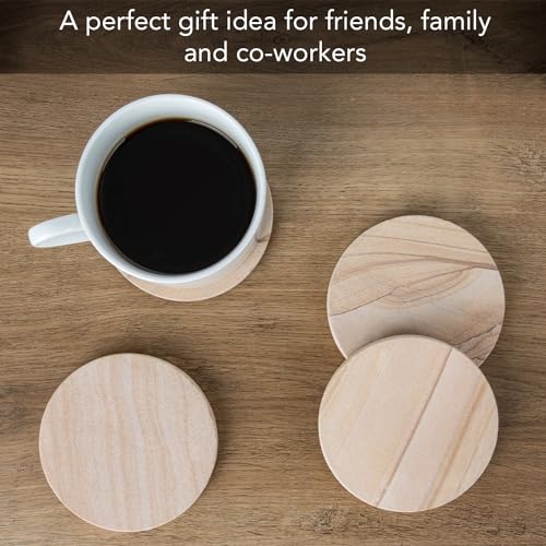 Thirstystone Brand - Desert Sand Coaster, Multicolor All Natural Sandstone - Durable Stone with Varying Patterns, Every Coaster Is An Original 4 inch round - Thumbnail 5