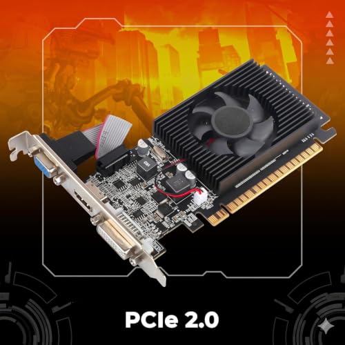 Image of ZEBR0NICS GT610 Graphics Card, 2GB DDR3 Memory, PCIe 2.0 Interface, HDMI DVI VGA Connectivity, Heatsink with Cooling Fan, Desktop GPU for Everyday Computing and Multimedia