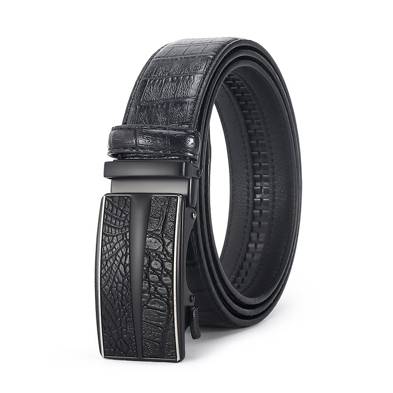 Ceinture boucle automatique homme noire 3,5 cm ceinture costume et pantalon casual