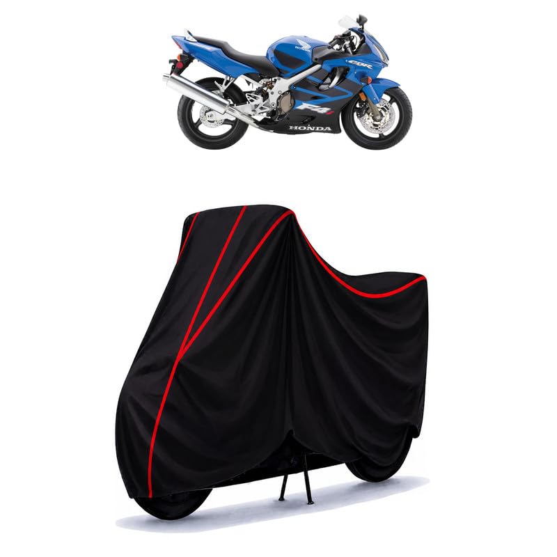 Image of CBR 600 F4i Water Resistant Bike Cover for All Motorcycles & Rain | Heavy Duty Taffeta Fabric | UV Protection, Dustproof, Scratchproof | All Weather Two Wheeler Body Cover with Elastic Bottom