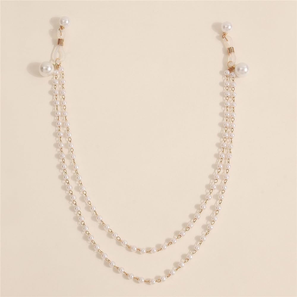 Niaspi Sexy Pearl Non Piercing Fake Nipple Rings Bra Chest Chains Pearls Beaded Adjustable Noose Body Chain Summer Beach Women Clothes Accessories