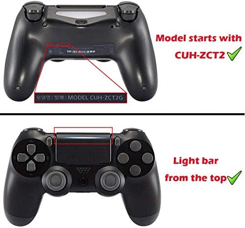 eXtremeRate Replacement D-pad R1 L1 R2 L2 Trigger Touchpad Action Home Share Options Buttons for ps4 Controller, Scarlet Red Full Set Buttons Repair Kits for ps4 Slim Pro CUH-ZCT2 Controller - 2