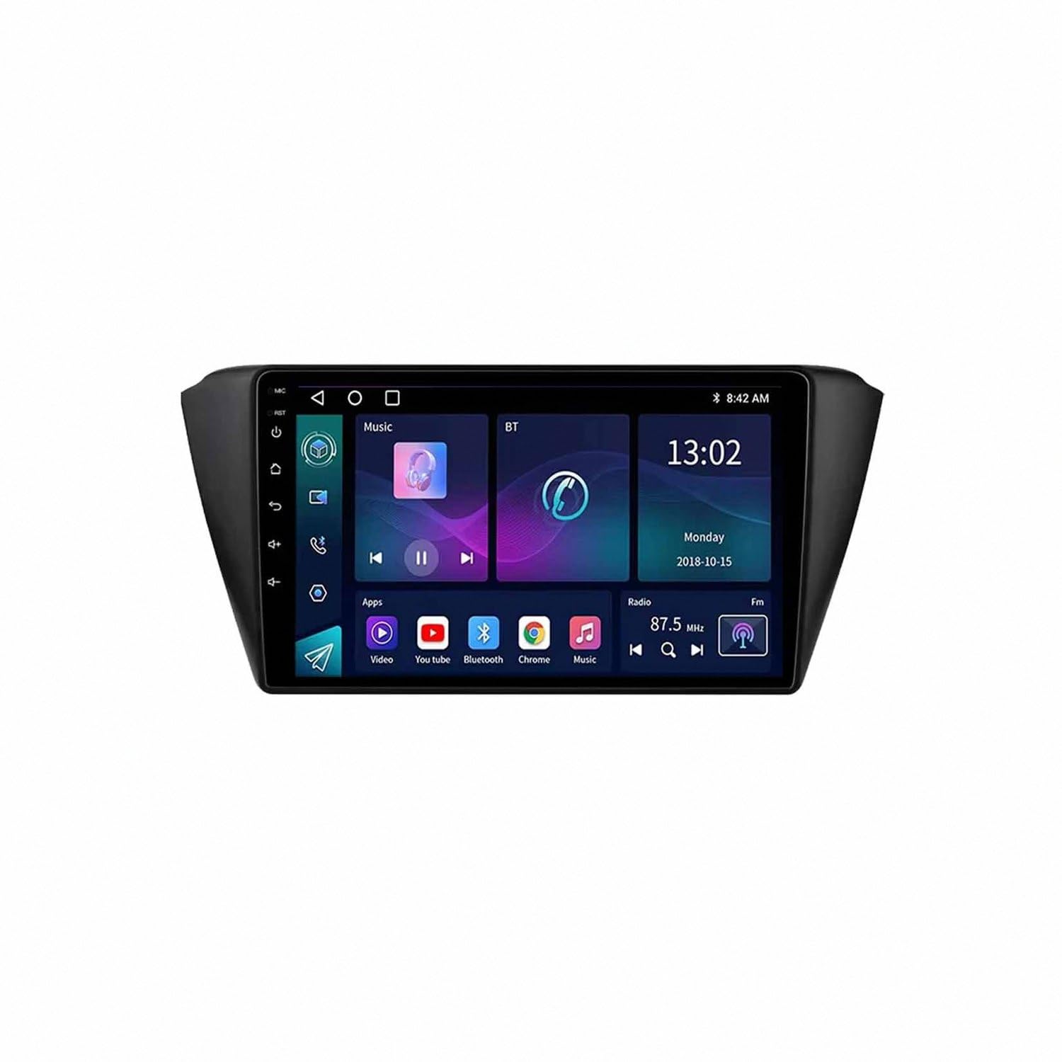 Car Stereo Carplay Radio de Coche para Skoda Fabia 3 III 2015-2019 Soporta Bluetooth, Control Volante, USB, WiFi, 4G, Mirror-Link, GPS Navegador/Radio FM, 4 Nuclear 2G+32G