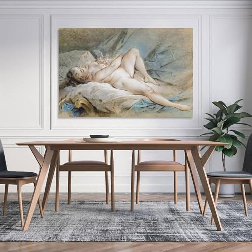 Toile Playing with Two Doves Boucher pour grand mur salon - 5