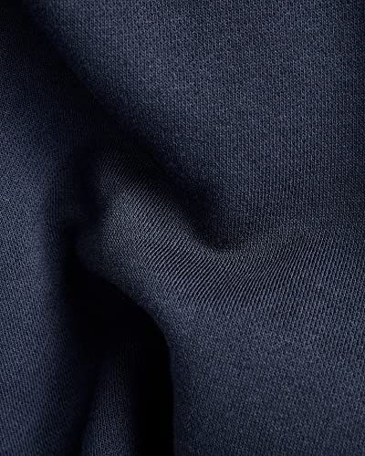 G-STAR RAW Felpa con Cappuccio, Blue (Mazarine