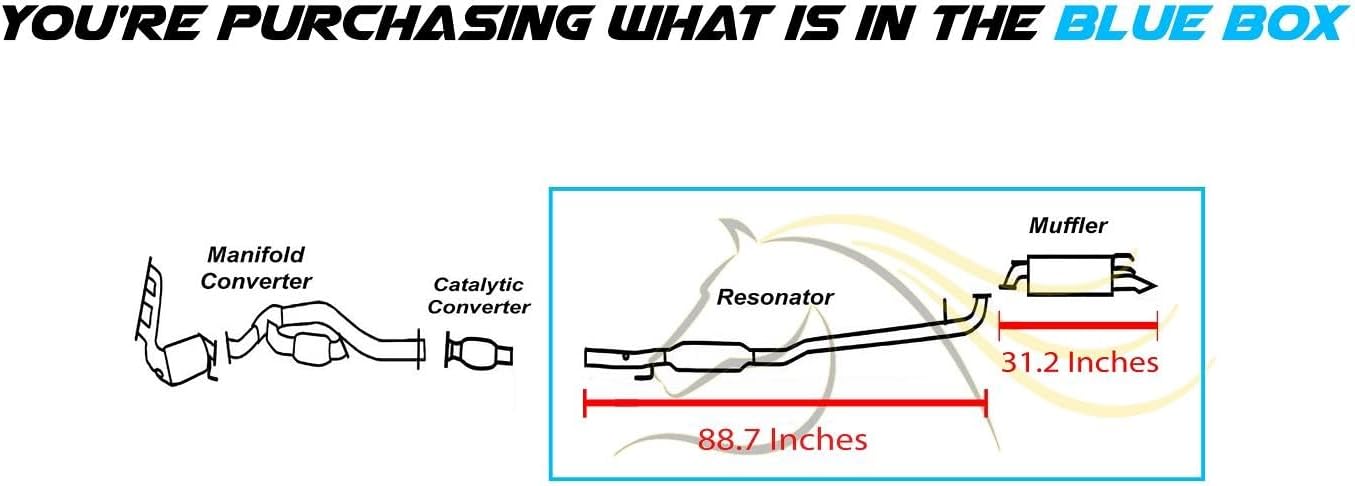 Northeastern Exhaust | Stainless Steel Resonator, Muffler Exhaust System Kit Compatible for Toyota Avalon XL 2000-2004 3.0L | Free Gasket, Clamps and Spring Bolt Kit Included