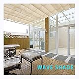 GDMING Sonnensegel Für Seilspanntechnik Ersatzabdeckung UV-Schutz Atmungsaktiv Pergola-Abdeckung Zum Draussen Terrasse Cafe Veranda Wasserdichter Polyester