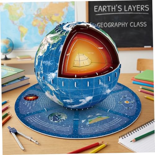 Jouets Montessori géographie avec puzzle globe terrestre 3D interactif - 3