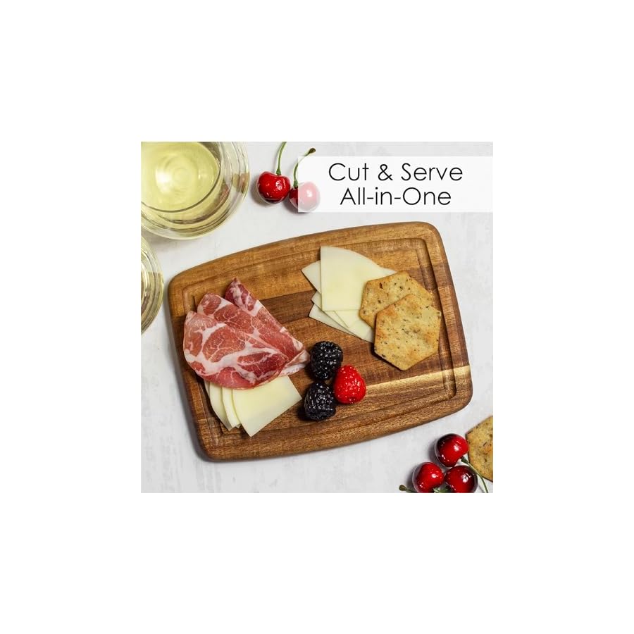 TB-Home-Acacia-Wood-Cutting-Board-with-Juice-Groove-Small-Wooden-Cutting-Board-for-Kitchen-8-x-6-x-58 TB Home Acacia Wood Cutting Board with Juice Groove, Small Wooden Cutting Board for Kitchen, 8" x 6" x 5/8"