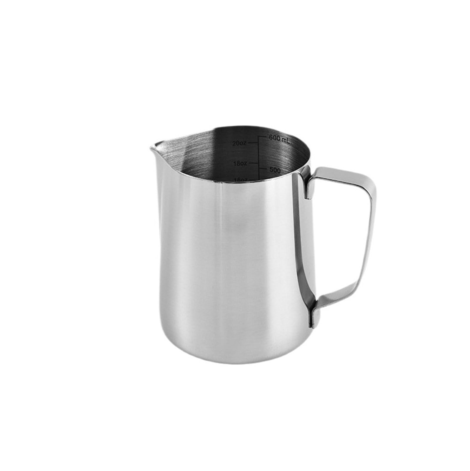 Jarra for espumar café y leche, Latte Art, medición de acero inoxidable, accesorios for herramientas Barista Espresso(600ml 1Pc)