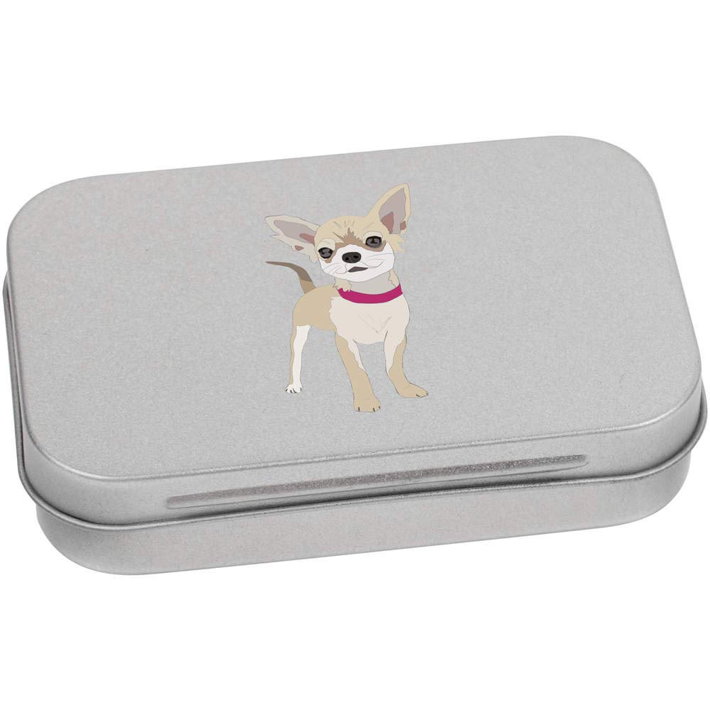 Azeeda 95mm 'Chihuahua' Metal Hinged Tin/Storage Box (TT00138805)
