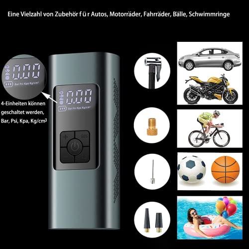 Elektrische Fahrradpumpe Neakhmer Tragbarer Luftkompressor