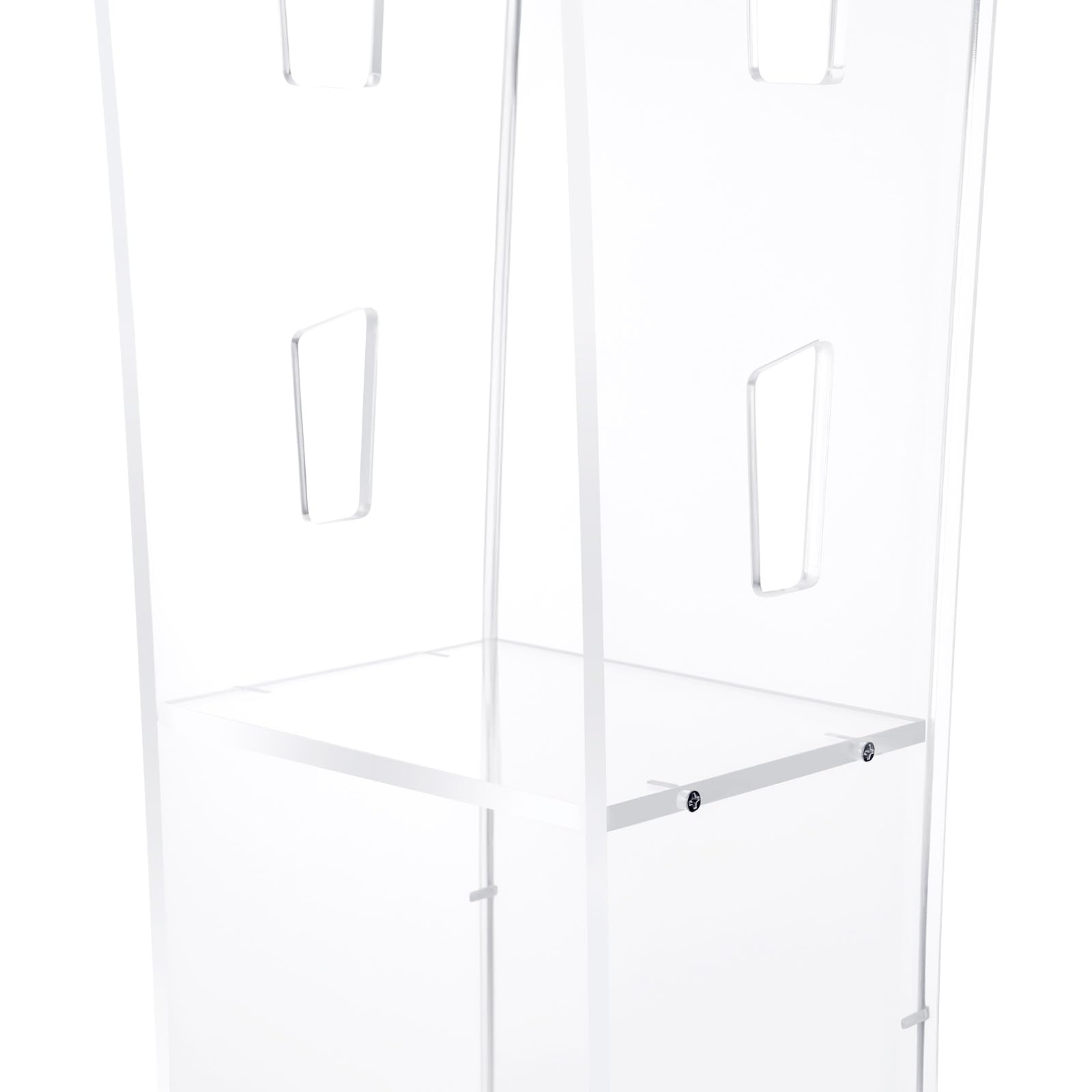 Pupitre en acrylique transparent Podium Bureau Champ d'église Pupitre transparent pour salle de classe Chaire professionnelle Table de conférence 60 x 40 x 110 cm