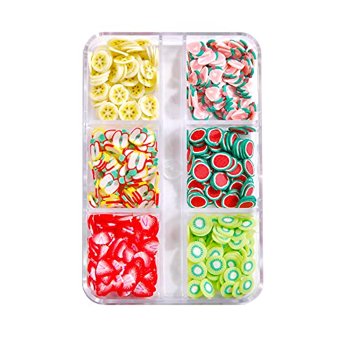 Nail Art Slices Polymer The Shape Of Fruit 6 Styles Assorted Fimo Slices For DIY Nail Art Decorations Cellphone and Microlandschaft (Style 6)