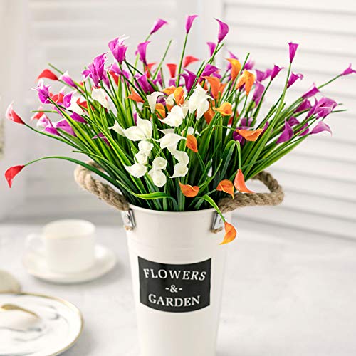 Brands Flores de Cala Artificial,Planta Falsa,Ramo de Tulipanes Artificiales 6PCS Ramos de...