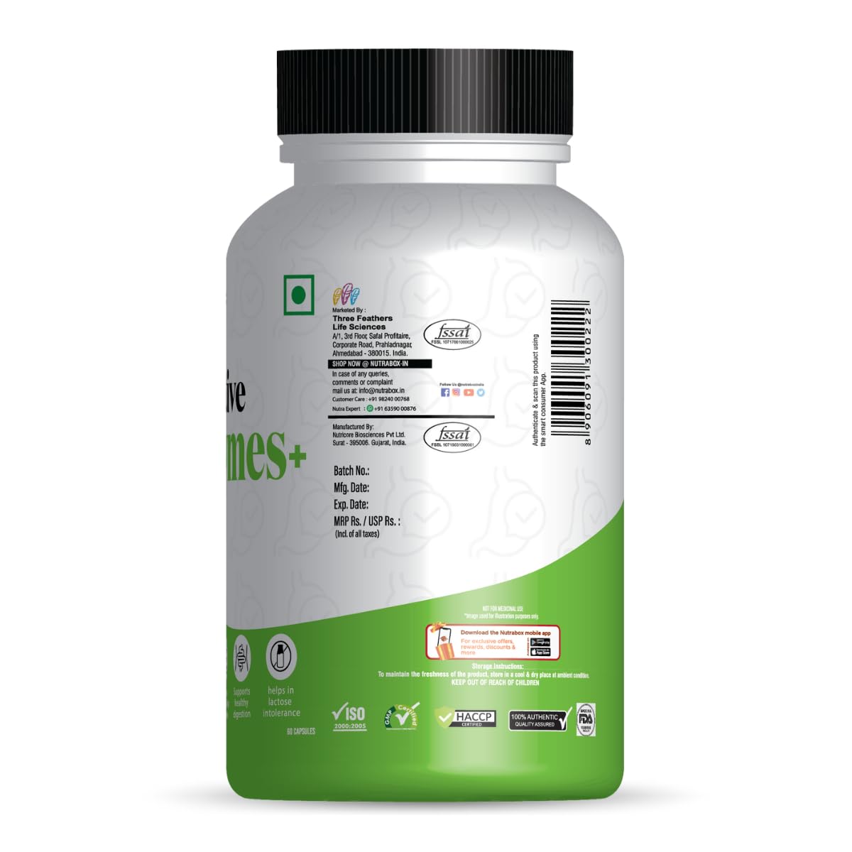 NUTRABOX Digestive Enzymes Plus, Brown : Amazon.in: Health
