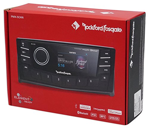Image of Rockford Fosgate PMX-5CAN 2.7 inch Marine Bluetooth Receiver+Remote w /Display