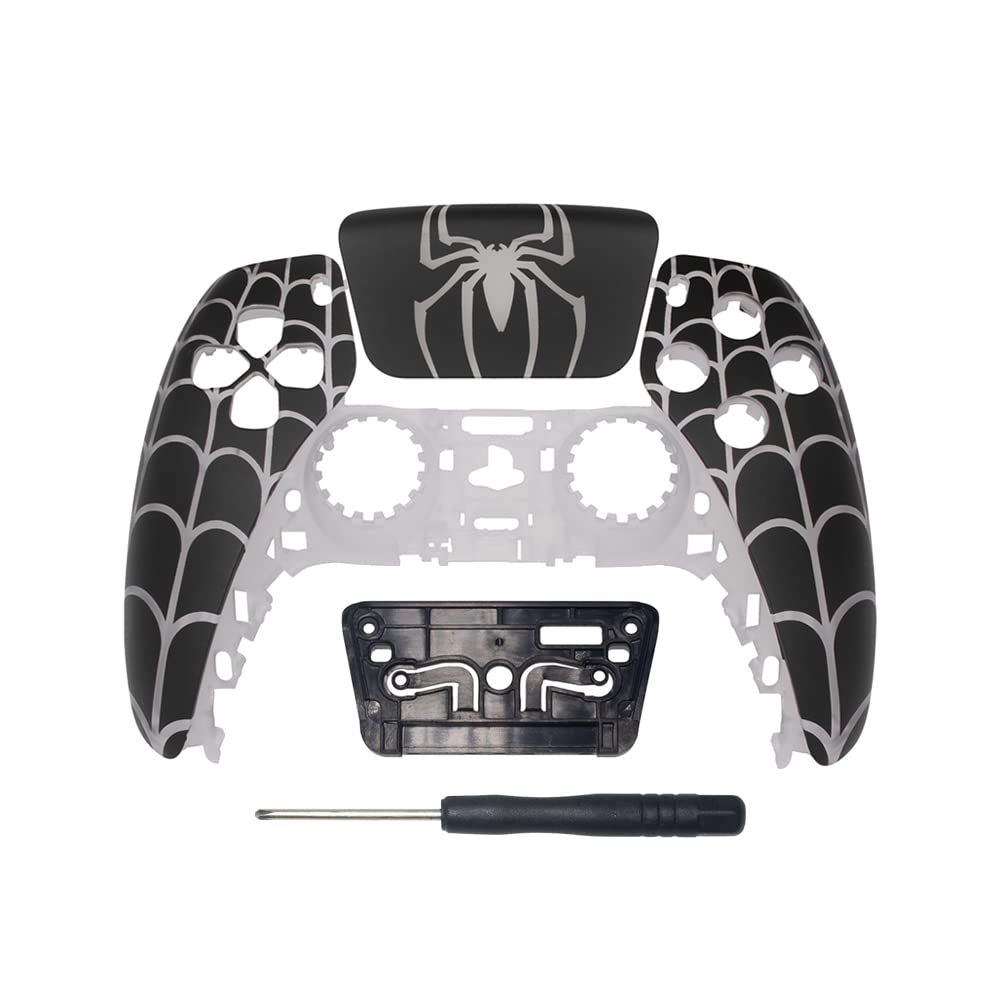 Photo 1 of Touchpad Front Housing Shell for for PS5 Controller DIY Shell Custom Touch Pad Cover Spider Pattern Faceplate BDM-010/020