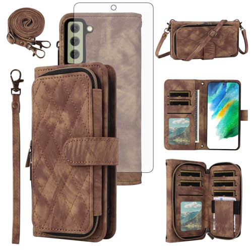 Housse Samsung S21 FE 5G marron pour simplifier vos sorties en ville