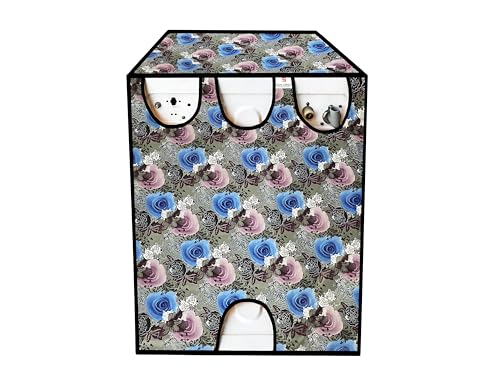 Image of Front Load Fully Automatic Washing Machine Cover for 6.5kg to 8kg | Waterproof & Dustproof Polyester Cover with Zip Closure | Suitable with Samsung, IFB, LG, Bosch & More (61 x 61 x 87 cm)