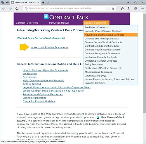 Advertising and Marketing Contract Pack - Legal Contract Software and Templates V18.0