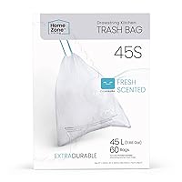 Vista 5 de Home Zone Living Bote de basura de cocina de 18.5 galones y bolsas de basura de cocina de 12 a 13 galones con asas de cordón, 60