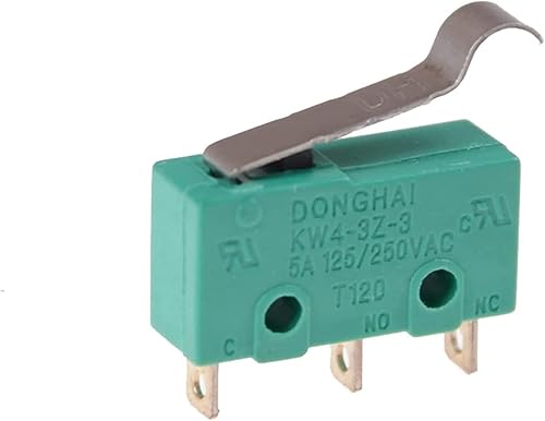Miniatura 6 de Interruptor de límite de 3 pines, microinterruptores táctiles NO+NC 5A 125VCA 250VCA Mini interruptor de límite micro interruptor con palanca de