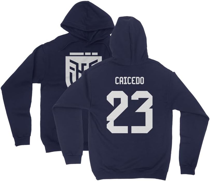 Caicedo 23 Jersey Style - Ecuador Soccer Cup Fan Unisex Hooded Sweatshirt