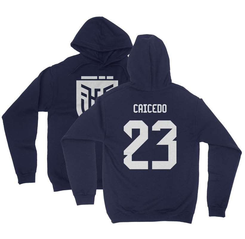 Caicedo 23 Jersey Style - Ecuador Soccer Cup Fan Unisex Hooded Sweatshirt