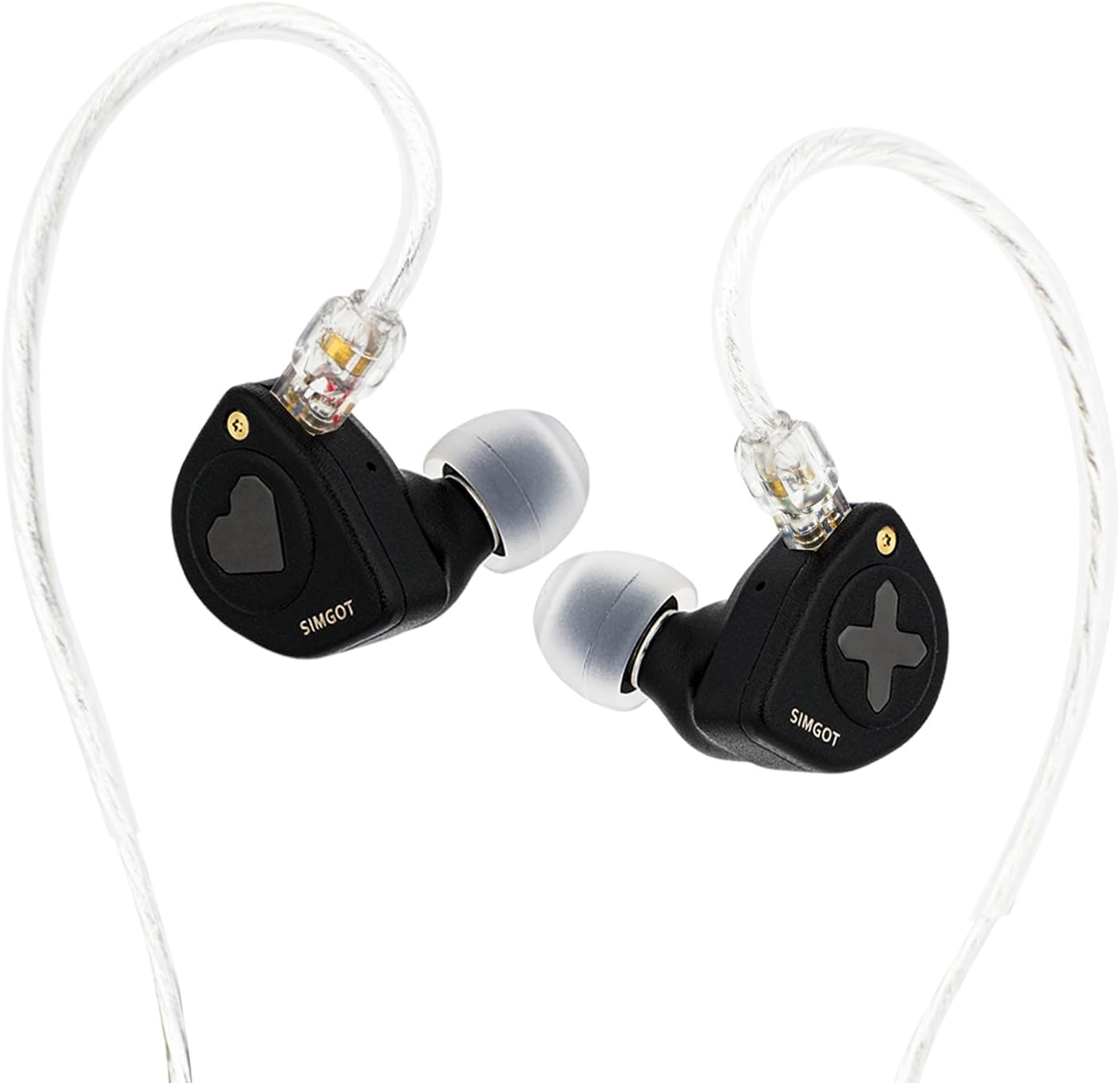 SIMGOT EW300 in Ear Monitor, 1DD+1Planar+1PZT Hybrid Driver IEM Earphones, HiFi Wired Earbuds with Detachable Nozzles, Gaming Earbuds with OFC IEM Cable for Audiophiles (SIMGOT-EW300-DSP)