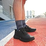 Hawkwell Męskie Buty do Biegania w Terenie – Wygodne Buty Trailowe i Outdoorowe, Duże Rozmiary (47-53), Czarna Skóra Syntetyczna, Rozmiar 49