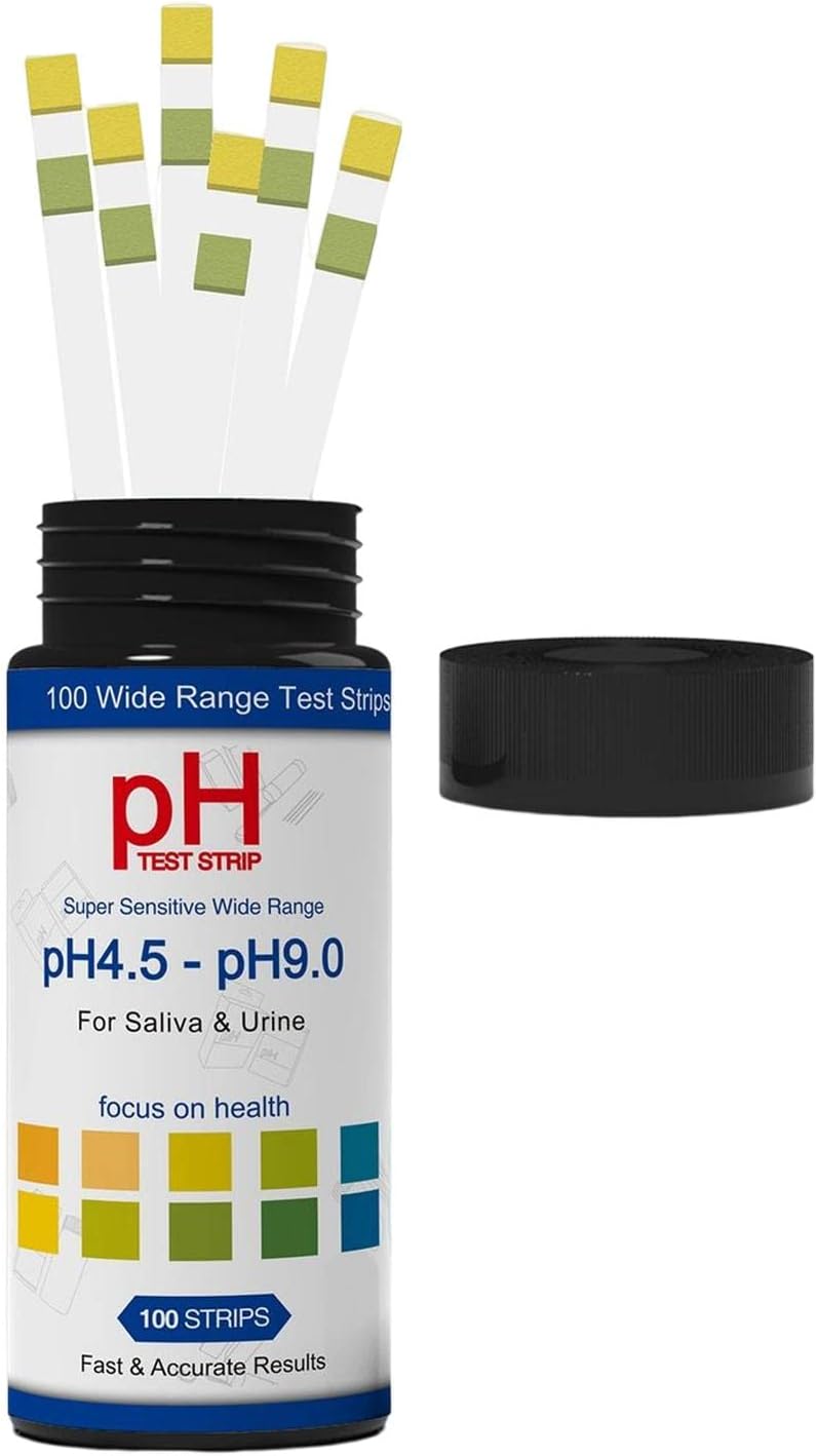 100 Pieces PH4.5-9.0 Water Test Strips, Fast PH check, Extensive PH Test Paper,Water Testing Kits for soil Aquariums Cosmetics Soap
